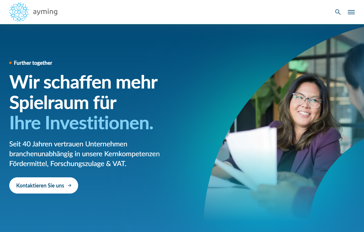 Startseite von Ayming