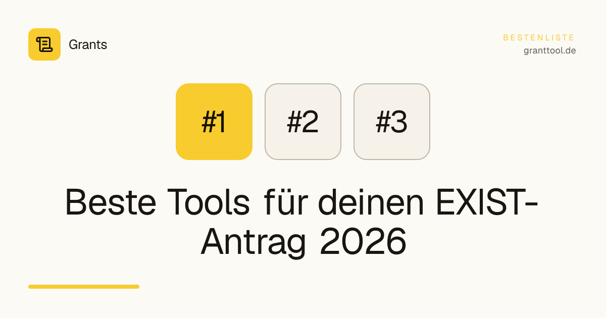 Beste Tools für deinen EXIST-Antrag 2026