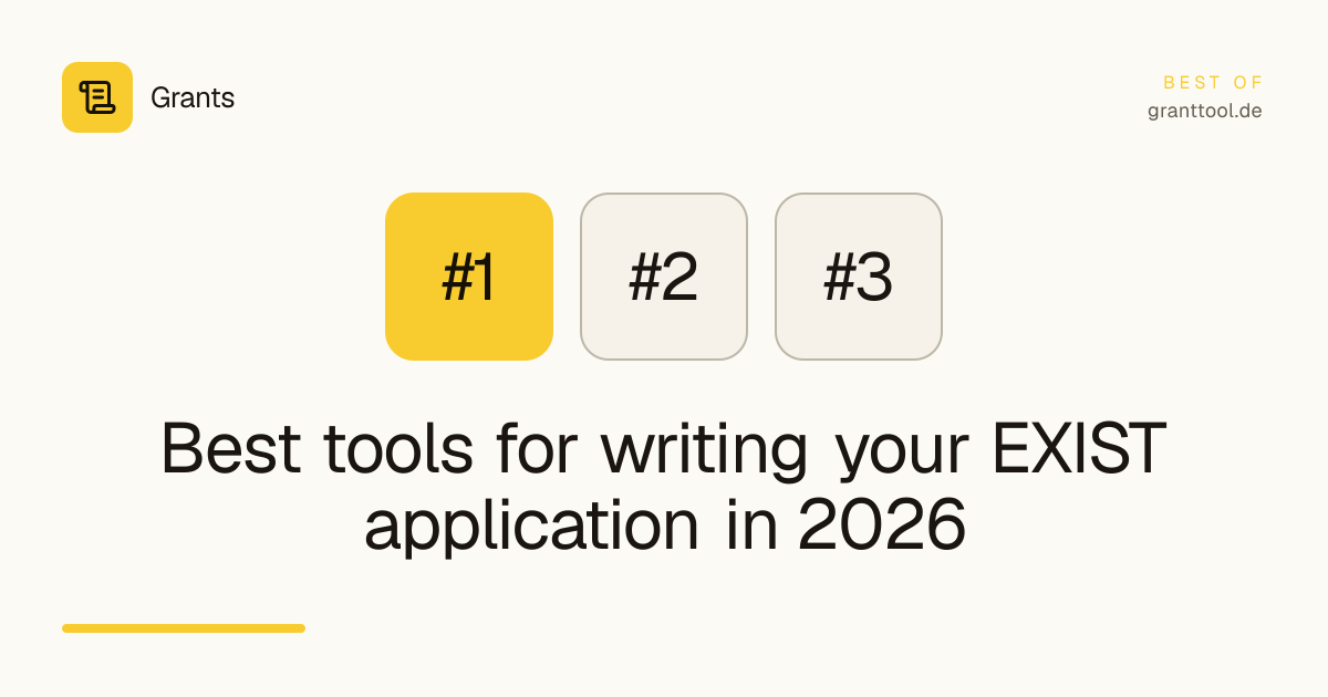 Best tools for writing your EXIST application in 2026
