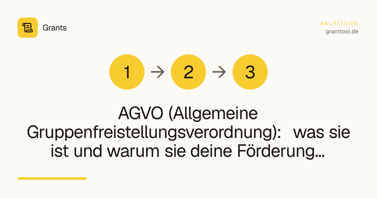 AGVO (Allgemeine Gruppenfreistellungsverordnung): was sie ist und warum sie deine Förderung steuert