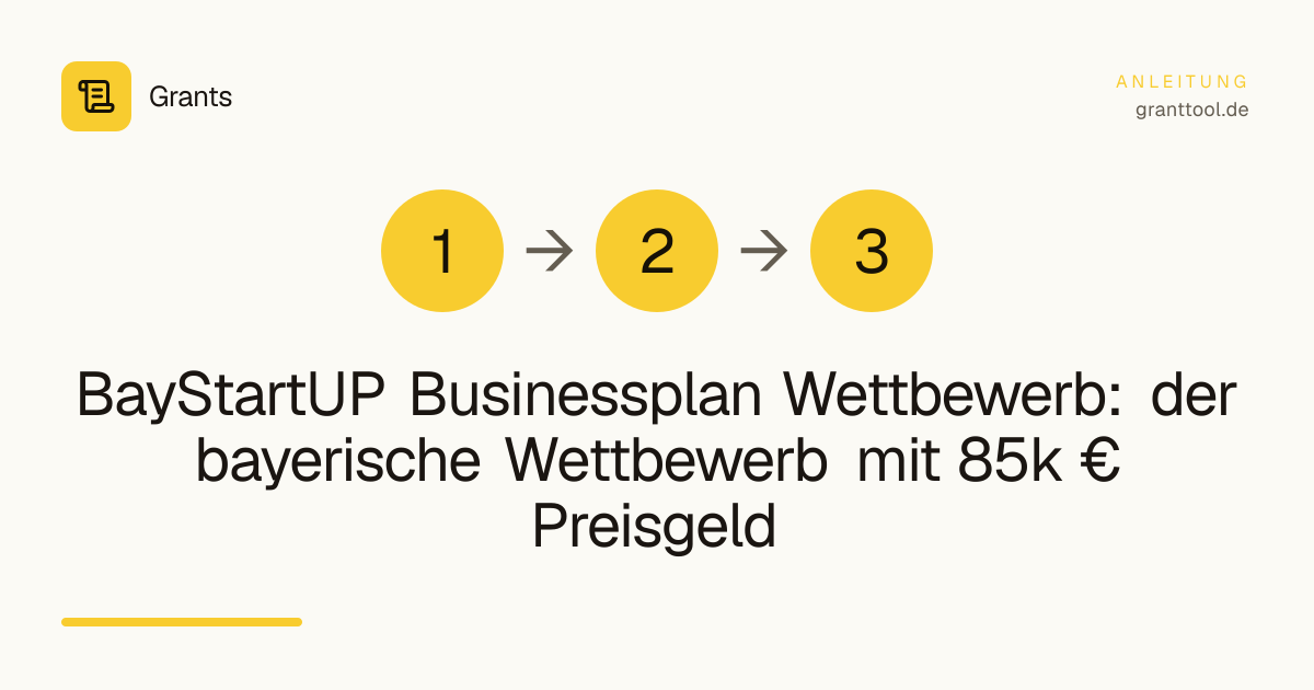 BayStartUP Businessplan Wettbewerb: der bayerische Wettbewerb mit 85k € Preisgeld