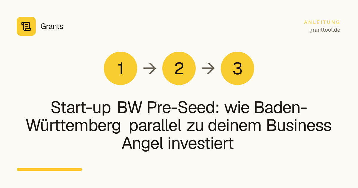Start-up BW Pre-Seed: wie Baden-Württemberg parallel zu deinem Business Angel investiert