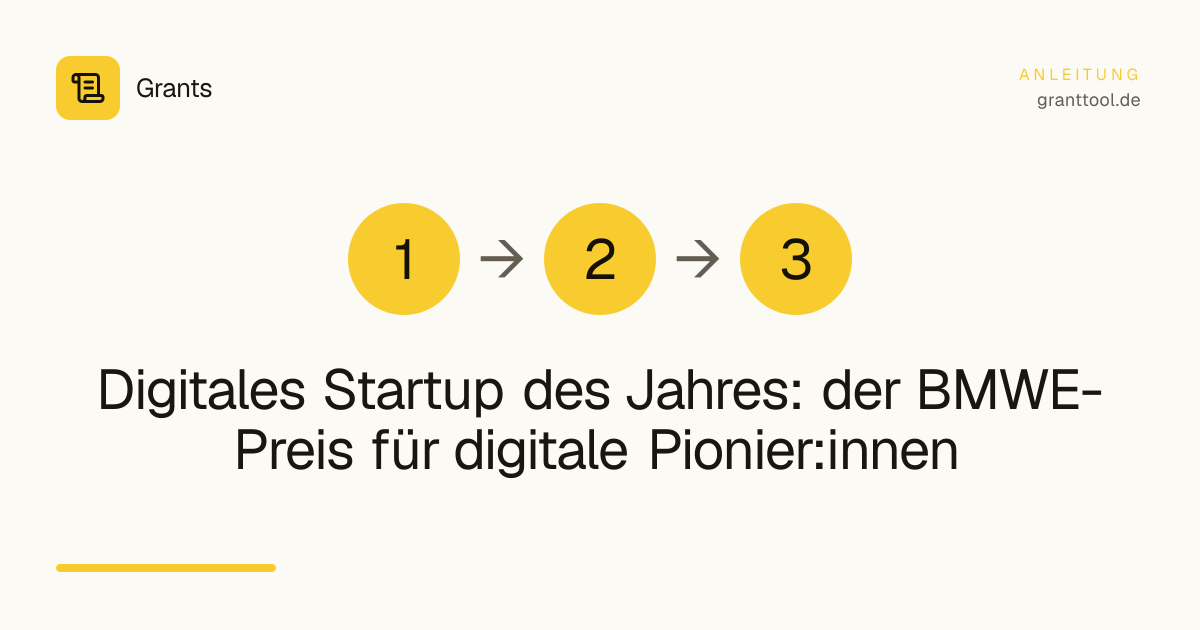 Digitales Startup des Jahres: der BMWE-Preis für digitale Pionier:innen