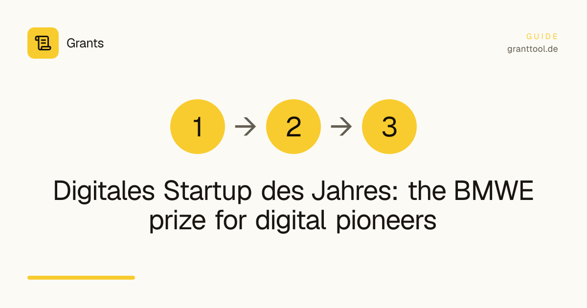 Digitales Startup des Jahres: the BMWE prize for digital pioneers