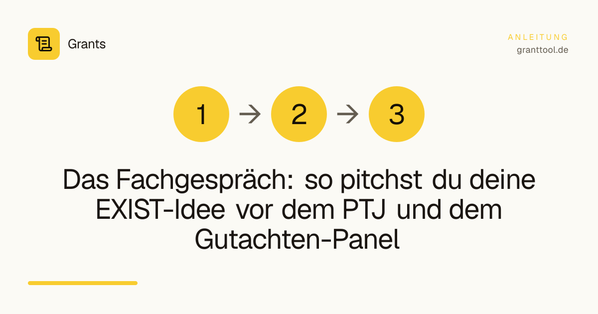 Das Fachgespräch: so pitchst du deine EXIST-Idee vor dem PTJ und dem Gutachten-Panel