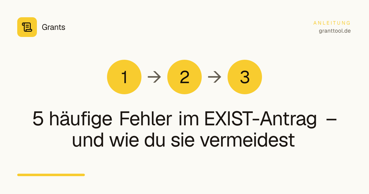 5 häufige Fehler im EXIST-Antrag – und wie du sie vermeidest