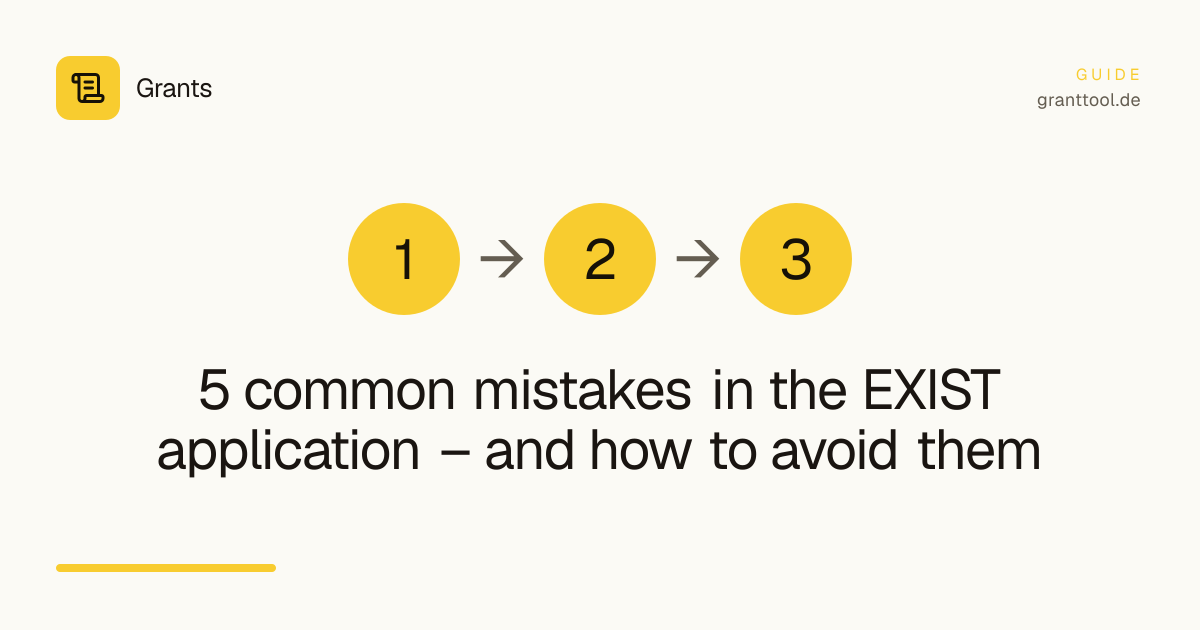 5 common mistakes in the EXIST application – and how to avoid them