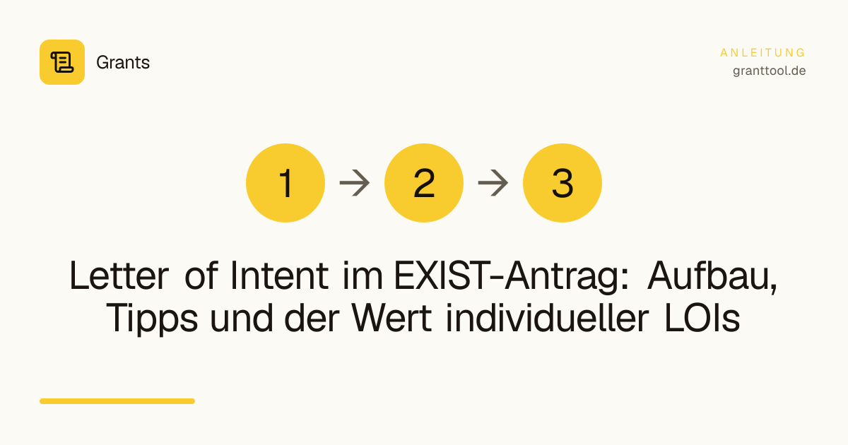 Letter of Intent im EXIST-Antrag: Aufbau, Tipps und der Wert individueller LOIs