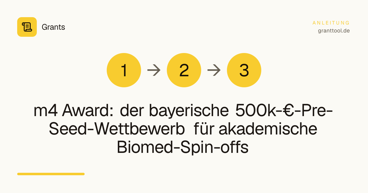 m4 Award: der bayerische 500k-€-Pre-Seed-Wettbewerb für akademische Biomed-Spin-offs