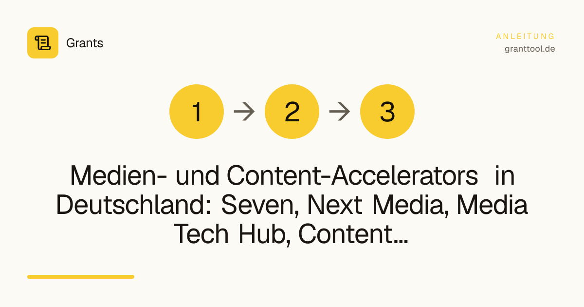 Medien- und Content-Accelerators in Deutschland: Seven, Next Media, Media Tech Hub, Content Shift, DvH Ventures