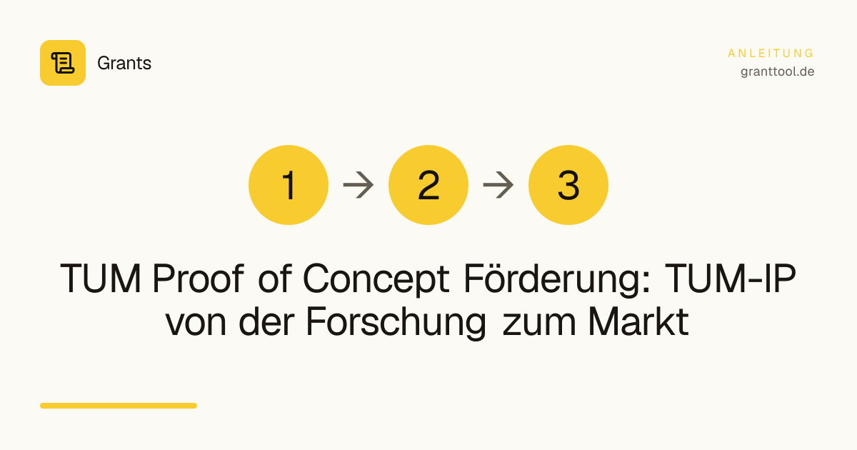TUM Proof of Concept Förderung: TUM-IP von der Forschung zum Markt
