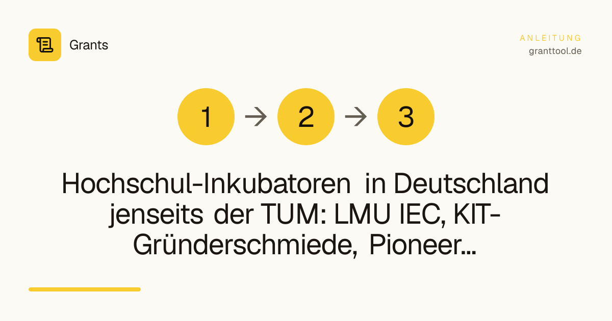 Hochschul-Inkubatoren in Deutschland jenseits der TUM: LMU IEC, KIT-Gründerschmiede, Pioneer Lab, 4C Accelerator, ZOLLHOF