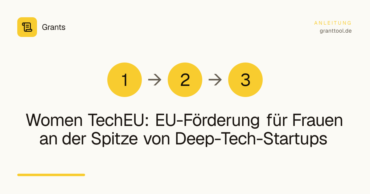Women TechEU: EU-Förderung für Frauen an der Spitze von Deep-Tech-Startups