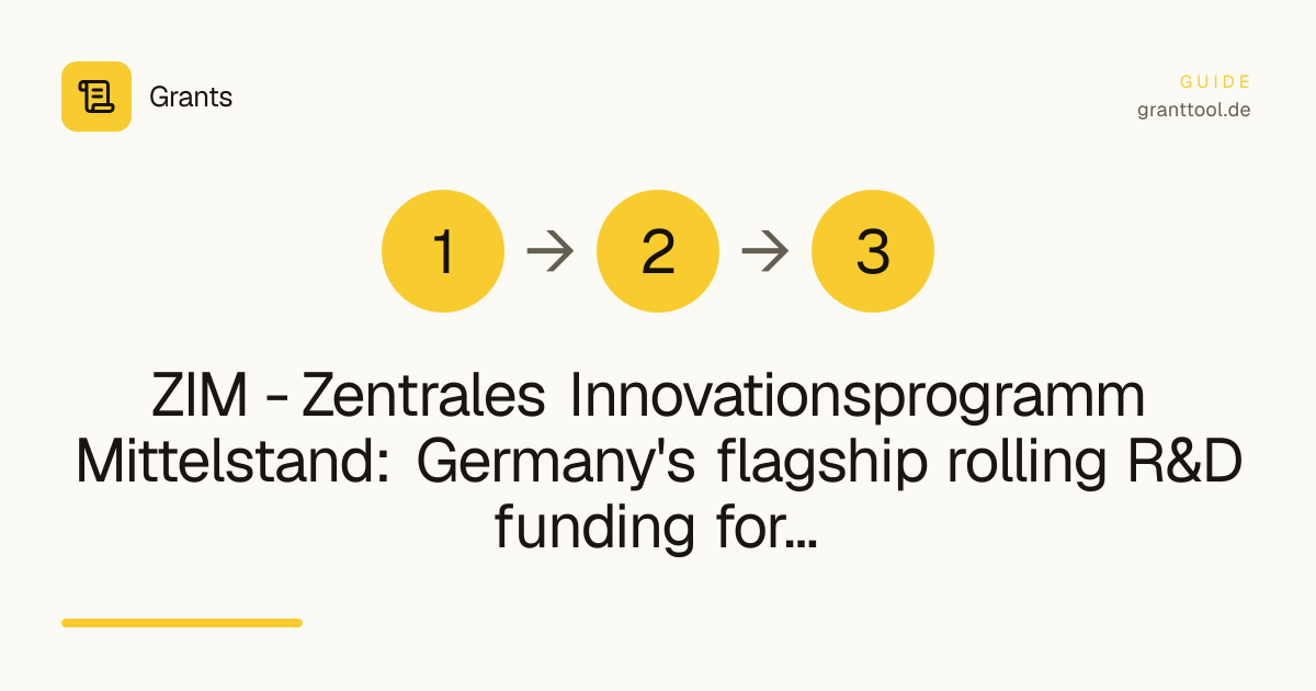 ZIM - Zentrales Innovationsprogramm Mittelstand: Germany's flagship rolling R&D funding for SMEs