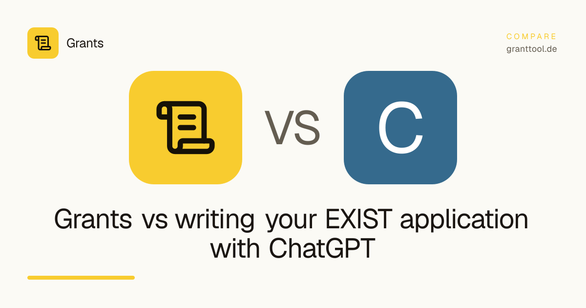 Grants vs writing your EXIST application with ChatGPT