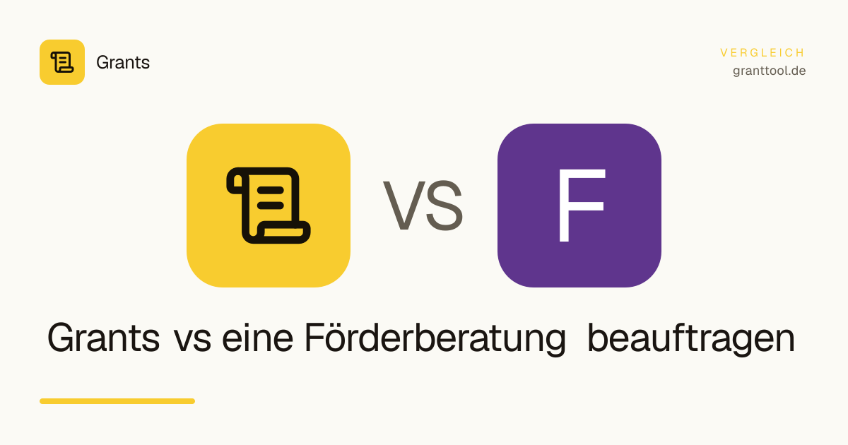 Grants vs eine Förderberatung beauftragen
