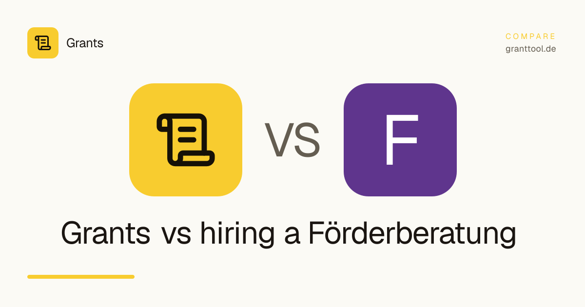 Grants vs hiring a Förderberatung