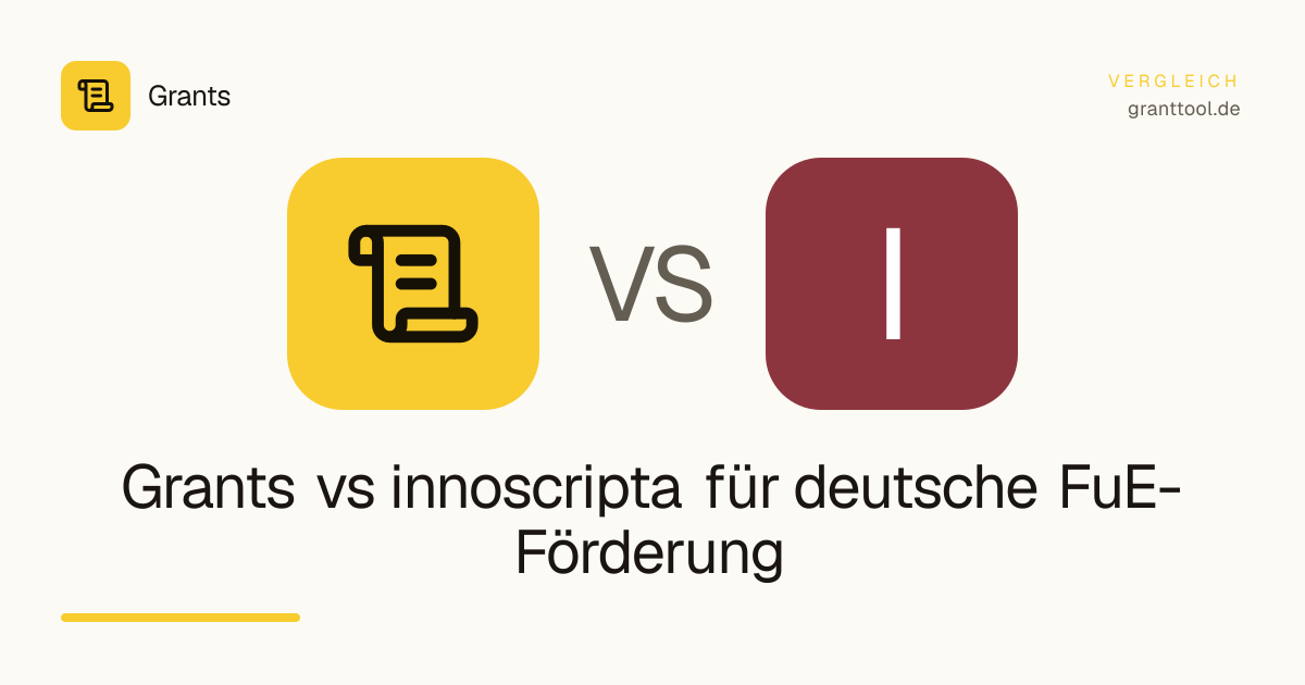 Grants vs innoscripta für deutsche FuE-Förderung